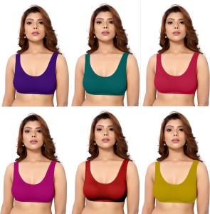 LORLIVA Women Multicolor Lace Pack of 3 Non-Padded Bra (40A)