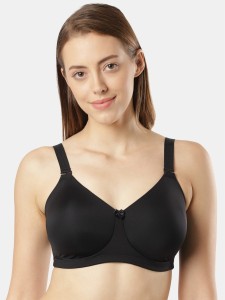 Buy Wirefree Padded Soft Touch Microfiber Elastane Full Coverage Plus Size  Bra with Magic Under Cup - Black 1829