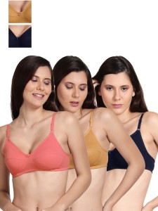Shyle Shyle Non Padded Seamed Casual Bra-Multicolor(Pack of 3
