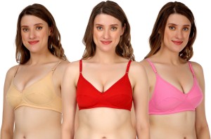 Buy POOJA RAGENEE Pack Of 3 Non Wired Non Padded All Day Comfort
