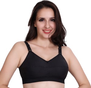 Trylo RIZA COTTONFIT-BLACK-36-D-CUP Women Full Coverage Non Padded