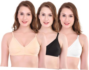 Niba Cotton Non Padded Wire Free Printed Maternity Bra Pack of 3 Women Full  Coverage Non Padded Bra - Buy Niba Cotton Non Padded Wire Free Printed Maternity  Bra Pack of 3