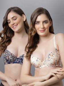 Buy Pack Of 3 Printed Push-Up Bras O-691-05-09-20 32B Online at