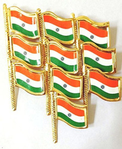 giftsrus Indian flag Brooch Badge Indian flag Batch Pin