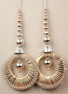Fashionhaat Rose gold Moon latkan studded pearls For kurti gown