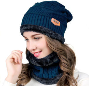 Buy Wearslim Premium Warm Knit Hat Skull Cap Beanie Hat with Winter Neck Warmer Scarf Set Solid Beanie Cap Online at Best Prices in India Flipkart