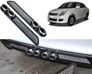 Selifaur Car Rear Dual Tip Bumper Lip Diffuser For Swift Dzire