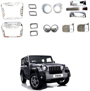 paxauto MAHINDRA THAR FULL CHROME SET FRONT SIDE REAR Chrome MAHINDRA Thar Front Garnish Price in India Buy paxauto MAHINDRA THAR FULL CHROME SET