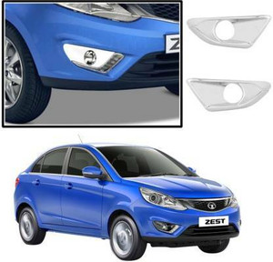 Bubu Car silver Plated chrome front fog light cover for Tata Zest