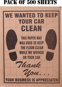Car floor store paper sheets
