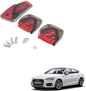 AuTO ADDiCT Car Pedal Cover 3 Pcs Non Slip Pad Red FOR AUDI A5