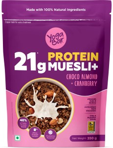 Yogabar 21g Protein Muesli - Choco Almond + Cranberry Box Price in India -  Buy Yogabar 21g Protein Muesli - Choco Almond + Cranberry Box online at