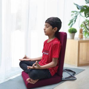 KAWACHI Back Support Folding Yoga Kids Meditation Chair Study and