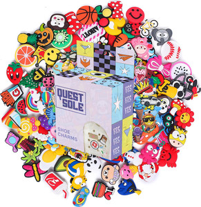 Questsole Shoe Charm Pack Of 24 Different Characters Used to