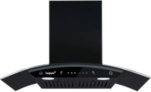 LIVPURE LIV-ELEGA-75-BF-AUTOCLEAN Auto Clean Curved Glass 75 cm| 6 Years Motor Warranty|Heat Autoclean| Gesture Control| Baffle Filter|Powerful Suction | Low Noise Wall Mounted Black 1300 CMH Chimney