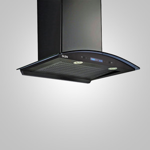 Glen 6061 Curved Glass Chimney with Inverter Technology BLDC Motor 1400 m h 76cm Auto Clean Wall Mounted BLACK 1400 CMH Chimney Price in India Buy Glen 6061 Curved Glass Chimney