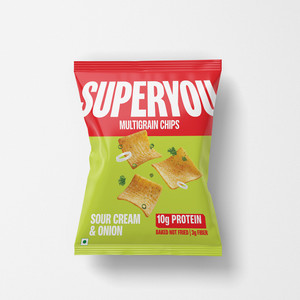 Multigrain Protein Chips Sour Cream&Onion 10g Protein,3g Fiber,Healthiest Snack Chips