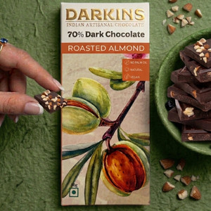 Indian Artisanal 70% Dark Roasted Almonds Chocolate Bars
