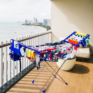 Flipkart SmartBuy Steel Plastic Floor Cloth Dryer Stand Foldable Attractive Blue color Luxury Palang Rack Price in India Buy Flipkart SmartBuy Steel Plastic Floor Cloth Dryer Stand Foldable Attractive