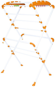 FLIPZON Steel Floor Cloth Dryer Stand Premium Alloy Steel Extra Large Cloth Drying Stand Sumo White Orange Price in India Buy FLIPZON Steel Floor Cloth Dryer Stand Premium Alloy Steel Extra