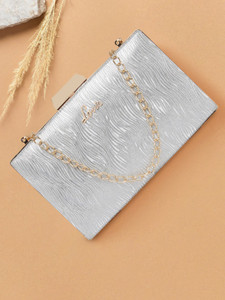 LAVIE Party Silver Clutch Silver Price in India Flipkart