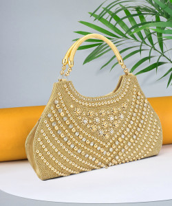 PURSEO Party Gold Clutch Gold Price in India Flipkart