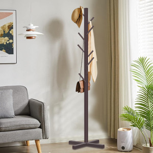 ADA Bamboo Coat Stand with 8 Hooks Free Standing Tree Shaped Coat Rack Solid Feet Bamboo Coat and Umbrella Stand Price in India Buy ADA Bamboo Coat