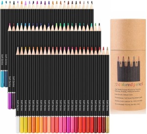 Soucolor 72-Color Colored Pencils for Adult Coloring Books, Soft