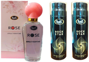 Buy MONET 1 ROSE PERFUME 30ML 2 ROCK STAR DEODORANT 200ML EACH
