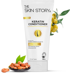 The Skin Story Keratin Smooth Conditioner, Soft & Silky Hair, Instant Anti Frizz Damage Repair