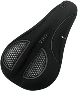 Padded gel bike seat cover top