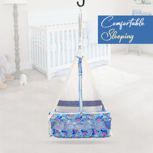 Miss Chief Newborn Baby Cotton Hanging Swing Cradle with Bedding