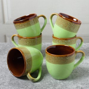 Glazed Ceramic Brown Cup Set 150 ml