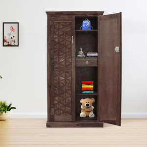Tamannaartpalace Solid Wood Pearl Wardrobe with 6 Shelves 1