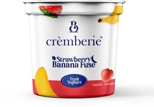 Cremberie Fruit Yoghurt / Strawberry Banana Fuse Fruit Yogurt Strawberry, Banana, Sweet