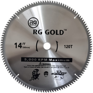 RGGold 14inch 120T TCT Circular Saw Blade For Aluminium Cutting
