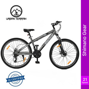 Urban Terrain Mutant 29 Grey Steel MTB With 21 Shimano Gear Ride