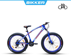 BIKKER Fat Tyre Cycle for Men with Dual Disc Brake Front Suspension 26 T Fat Tyre Cycle Price in India Buy BIKKER Fat Tyre Cycle for Men with Dual Disc Brake