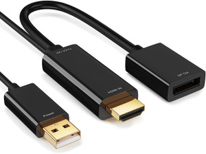 Mak World HDMI Cable 1.5 m HDMI to DisplayPort Cable Adapter PC Laptop Monitor TV Projector for Video Mak World Flipkart