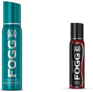 FOGG Majestic 120 Ml Punch 25 Ml Pack of 2 Perfume Body Spray