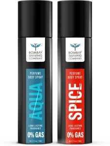 BOMBAY SHAVING COMPANY Spice & Aqua Deodorant Combo Pack | Premium Long Lasting Body Spray  -  For Men