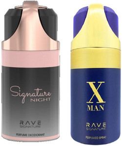 RAVE SIGNATURE NIGHT X MAN DEODORANT 250ML EACH PACK OF 2