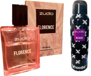 zudio FLORENCE AND MIAMI PACK OF 2 KM Body Spray - For Men & Women