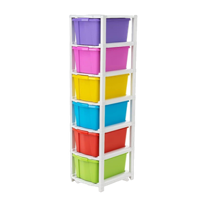 6 Compartments Plastic Modular Drawer