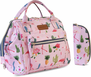 Pink floral outlet diaper bag
