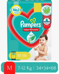 Pampers Diaper Medium 34 34 68 M Buy 2 Pampers Cotton Pant