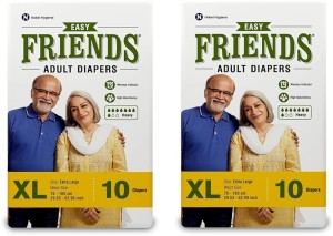Friend Adult Diaper Easy XLarge 10 Count / Pack (Pack-2, 20 Count