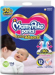 MamyPoko Extra Absorb New Born Buy 114 MamyPoko Pant Diapers