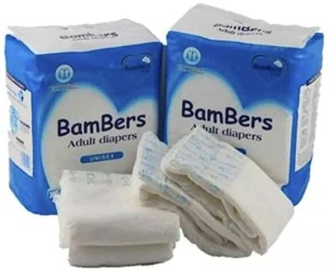 BamBers Adult diapers (Sticky Type) 10pcs Pack- M Adult Diapers