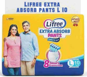Lifree Extra Absorb Adult Diaper Pants Unisex Extra Large size 10 Pieces  Waist size 90125 cm  3549 Inches  Amazonin Health  Personal Care